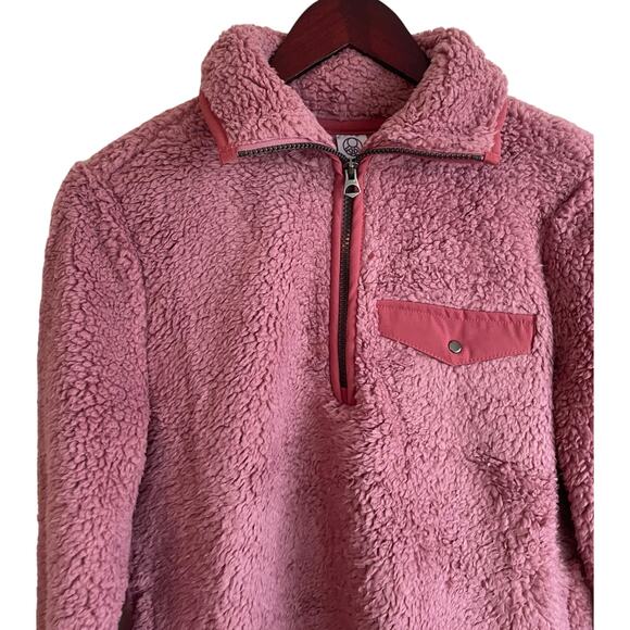 Sherpa Popover Te Verde Women Fleece Top XS Rose Leisure Cozy Warm Outdoor NEW - Picture 12 of 13